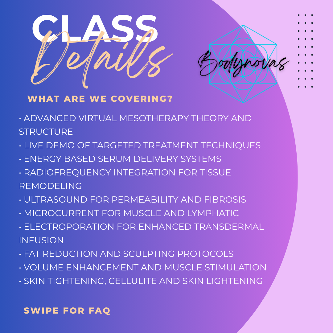 LIVE ZOOM VIRTUAL MESOTHERAPY COURSE