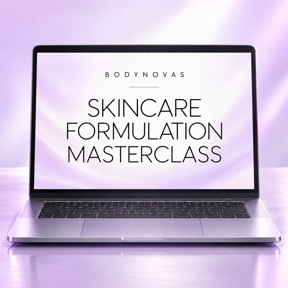 Bodynovas Skincare Formulation Masterclass laptop-style cover